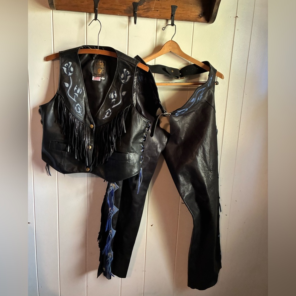 Gypsy Leather Motorcycle Vest & Chaps